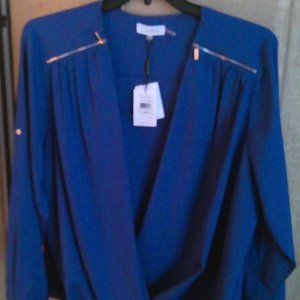 Calvin Klein Royal Blue Blouse (Plus Size - 1x)
